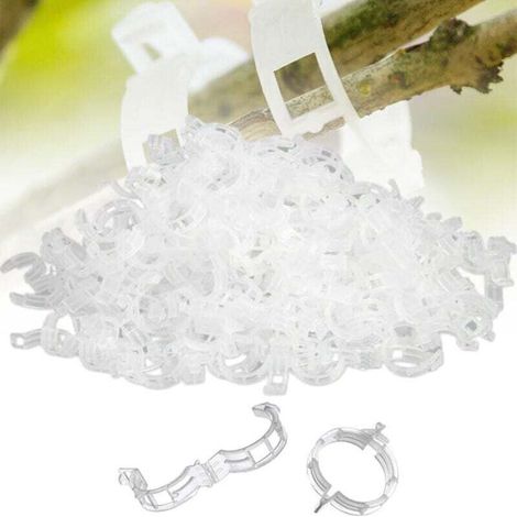 200 Pièce Clip en plastique sécurisé pour plantes, Clips Support pour Attacher Les Plantes de jardin Clips pour les légumes Tomate Vigne tiges de croissance Droit et plus Sain (200 Pièce (1/4)