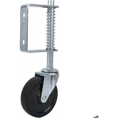Roulette Portail Battant, Roue pour Portail Battant, Support de Roue de Porte de 4", Capacité de Charge Résistante de 220lbs, R (1/4)