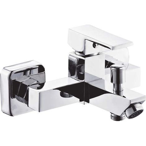 Rubinetto per vasca moderno miscelatore orientabile da bagno in ottone cromato lucido (1/5)