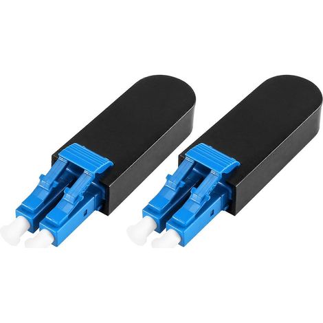 Jarretière fibre optique, Lot de 2 câbles adaptateurs de boucle LC/fibre optique monomodes, fiche de test monomode 9/125 Compatible avec les tests (1/5)