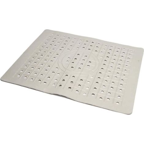Set di due tappetini per scarico - Tappetino per scarico - Tappetino per lavello da cucina - Tappetino protettivo - 25 x 30 cm - Gomma antiscivolo - Resistente - Tappetino per lavello - Kaki (1/5)