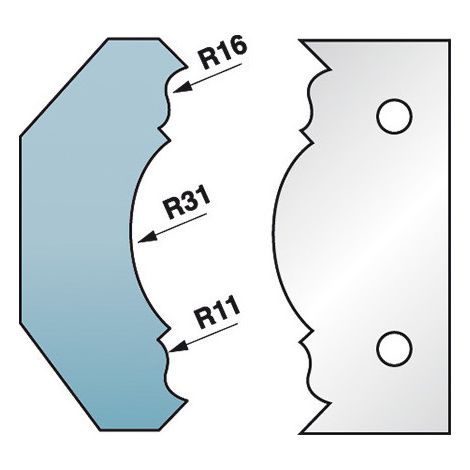 Diamwood Jeu de 2 fers profilés en Acier SP - 90 x 5,5 mm - Épaisseur 5,5 mm - Denture N°8 - Compatible porte-outils hauteur 90 (1/2)