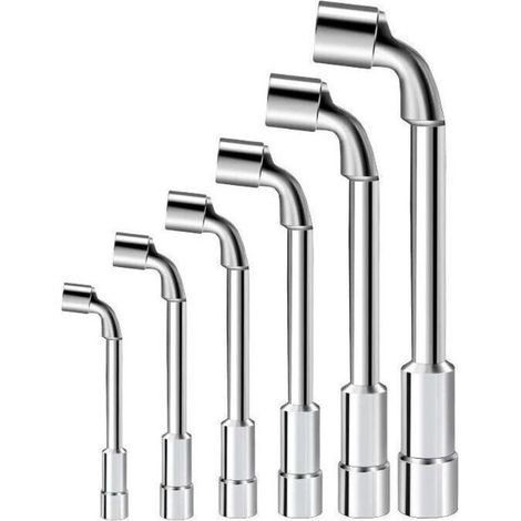 6 pièces clés à pipe débouchées en L 7/8/9/10/11/12 mm pour réparations, canalisations, entretien de vélos et de res (1/4)