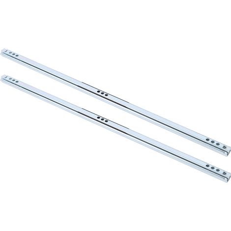 2-teiliges Set 450x17mm Schubladenkugel-Schienenbeschläge aus Stahl, Zubehör für Schränke (1/5)