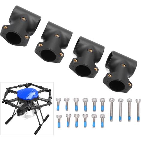 4 Ensembles de Connecteurs en Nylon pour Drone Agricole, Jonction en T de 20mm, Adaptateur pour Train d'Atterrissage à Trois Voies, RC Drone de Pulvérisation (1/5)