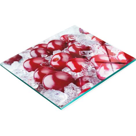 Multifunktionales Küchen-Dekorationsglasbrett Kirscheiscreme 60x52 cm (1/5)