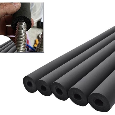 5 PCS tuyaux d'isolation (diamètre intérieur 16 mm,longueur 1,8 m), isolation thermique et phonique, utilisés pour les climatiseurs et les étagères (1/5)