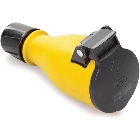FICHE FEMELLE - USAGE EXTÉRIEUR - AVEC COUVERCLE - SCHUKO - IP54 VELLEMAN E390YGC (1/4)