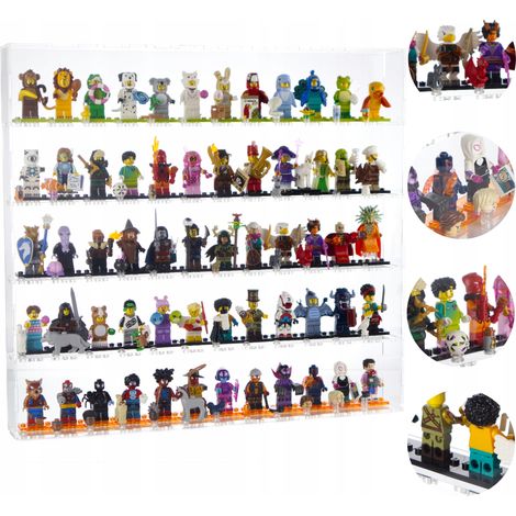 Grande vitrine pour 60 minifigurines Lego et tenons supplémentaires (1/5)