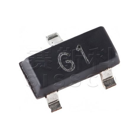 Original Changdian/Changjing MMBT5551 Transistor, Siebdruck G1 SOT-23 NPN 160V/0.6A, Los mit 5 elektronischen Bauteilen.