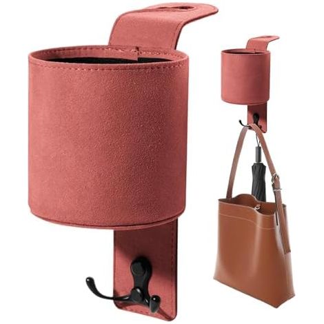 Organisateur - Porte-gobelet arrière avec crochets, console de rangement pour gobelets de voiture, accessoire de voyage pour SUV, camping-car, camion, parapluie, sac à main, téléphone, sac pour boutei (1/5)
