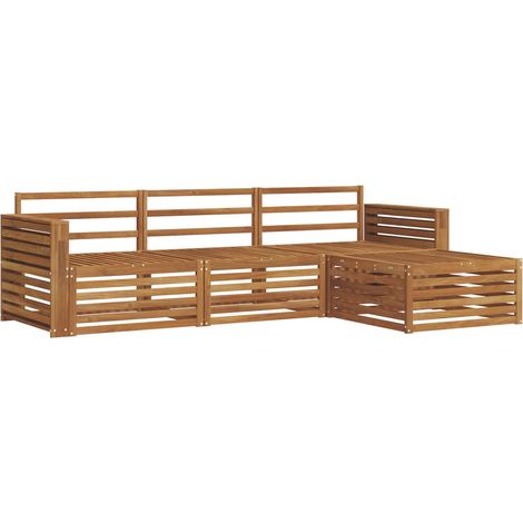 Conjunto de sofás de exterior Natural 257,5 x 162,5 x 73 cm vidaXL (1/5)