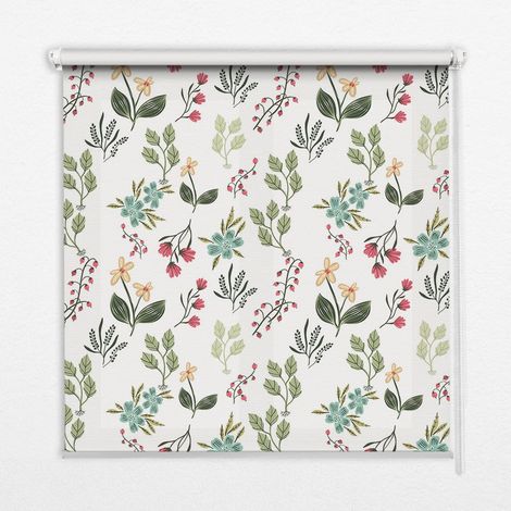 Innenrollo Fensterrollo - Rollo ohne Bohren - Sichtschutzrollo - Lichtdurchlässiges Rollo - Rechteckiges - Rollo - (70 cm x 140 cm) - Pflanzen