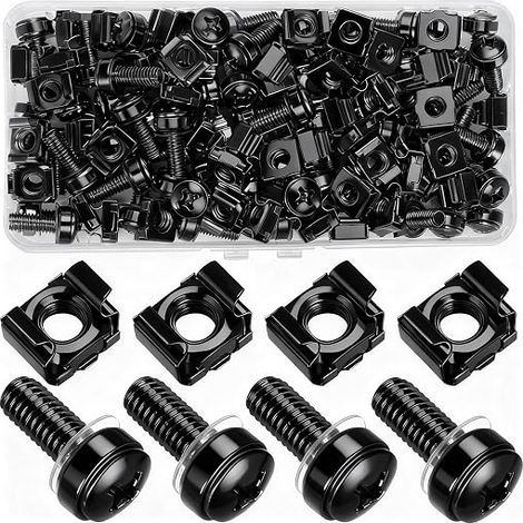 Cage Nuts M6x20mm Screws Black Server Rack (1/5)