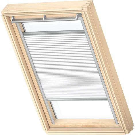 VELUX store plissé occultant et isolant (FHC) original, cadre argenté, U04, Blanc