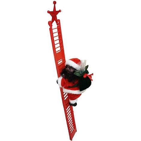 Échelle électrique grimpante Père Noël, décoration de Noël à suspendre au sapin avec musique, 2022.