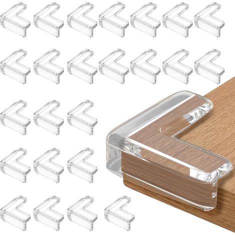 Lot de 20 protections d'angle pour bébé - En silicone transparent - Pour protéger bébé contre les blessures (1/5)