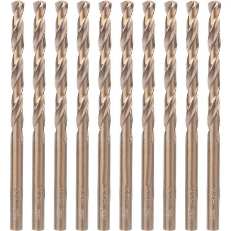 10 Stück HSS CO Spiralbohrer mit geradem Schaft für Edelstahl-Eisenplatten (4,0 mm)
