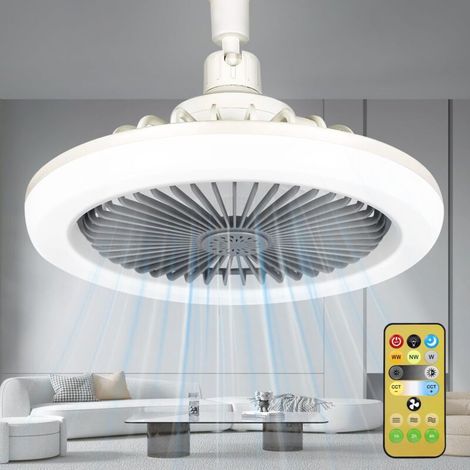 Leiser 30-W-Deckenventilator mit dimmbarer LED-Beleuchtung – Fernbedienung – 3 Geschwindigkeitsstufen – Für Schlafzimmer, Wohnzimmer, Küche (1/5)