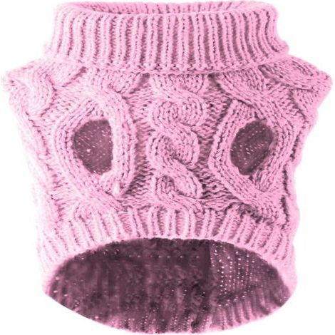 Chien pull gilet manteau chaud animal de compagnie doux tricot laine hiver pull tricoté au crochet manteau vêtements (1/5)