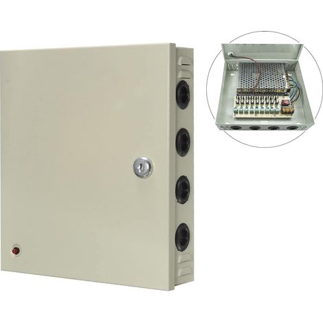 Alimentatore Stabilizzato 12V 10A Trasformatore Box Quadrato 9 Uscite (1/5)