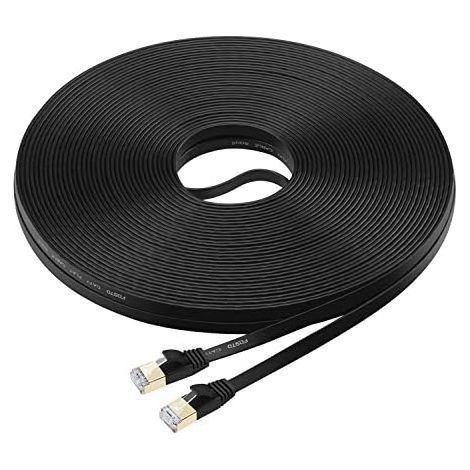 Câble Ethernet Cat7 - 15 M - RJ45 Plat - 10 Gbit/s - Pour Routeur, Switch, PC, Console, TV Box (1/5)