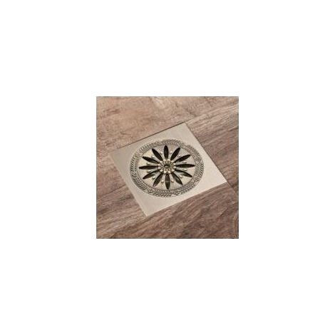 Duschablauf aus Messing, quadratischer Bodenablauf mit Geruchsverschluss für Badezimmer, großer Durchmesser 10 x 10 cm Crezuo (1/5)