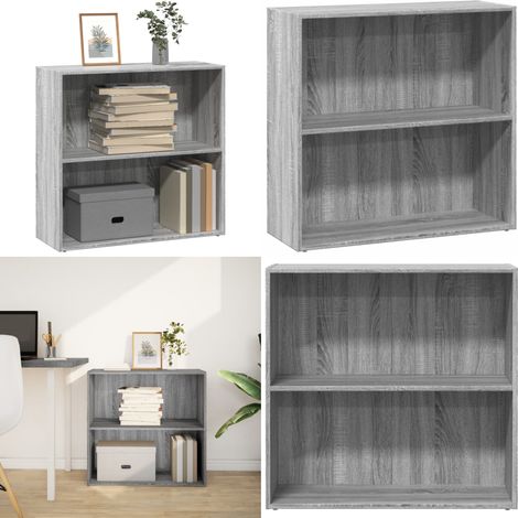 vidaXL Bücherregal Grau Sonoma 80x30x77 cm Holzwerkstoff (1/5)