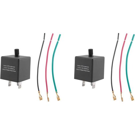 Adatto per 2 relè indicatori di direzione a LED per motociclette, tipo elettronico regolabile a 3 pin, adatto anche per indicatori di direzione per auto.