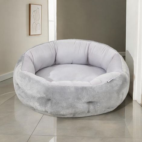 Arbre à chat gris clair en peluche coton PP 62 x 62 x 21 cm (1/5)