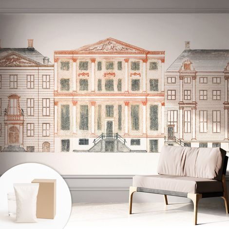 Carta Da Parati - Mural - Con Sala Da Pranzo - Camera Da Letto - Cameretta - Con Colla Gratuita Edifici classici 312x219 cm (1/5)