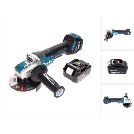 Smerigliatrice angolare a batteria Makita DGA 519 G1 18 V 125 mm Brushless X-Lock + 1x batteria ricaricabile 6,0 Ah - senza caricabatterie (1/5)