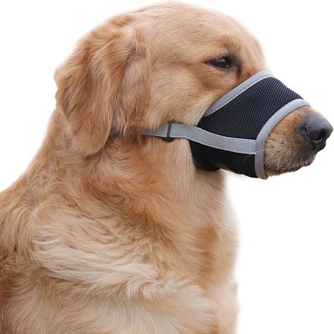 1 muselière pour chien, en filet respirant, ajustable, avec embout pour boire, adaptée aux chiens de petite et moyenne taille (1/5)