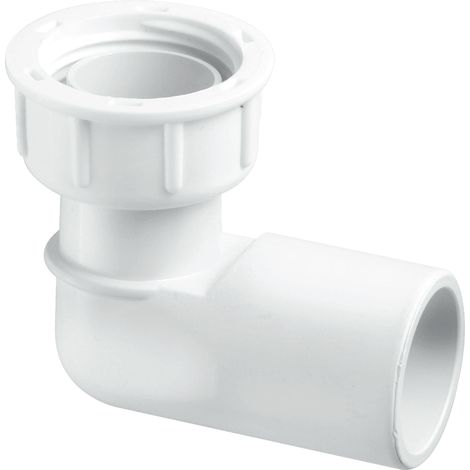 McAlpine R8A 0.75" 90 degree Female Overflow Coupling with loose nut