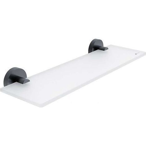 Nimco Unix - Ablage, Länge 40 cm, Glas matt/schwarz matt UNC 13091B-40-90