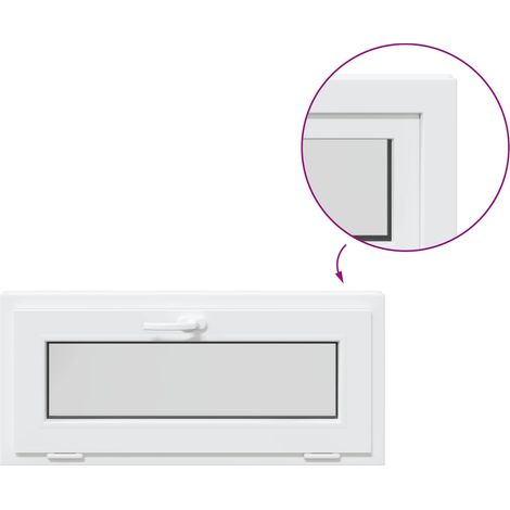 Fenêtre de Sous-Sol à Inclinaison RISOR 95 x 45 cm PVC et verre vidaXL