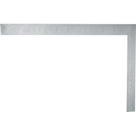 Stanley – Équerre charpentier 400 x 600 mm – Acier poli et verni – Graduation recto 2 mm – Échelle inversée pour excellente lisibilité