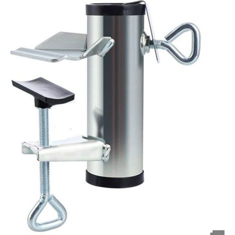 Pied de parasol en métal pour balcon, terrasse ou table - Noir - 15 kg (1/4)