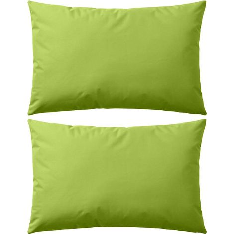 Coussins de jardin, lot de 2, 60 x 40 cm, vert pomme