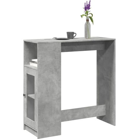 Bartisch mit Regal Betongrau 101x40x103,5 cm Holzwerkstoff