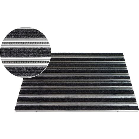 ACO 75x50x2cm Schuhabstreifer Rips anthrazit Bürsten Eingangsmatte ALU Sauberlaufmatte Fußmatte Türmatte (1/4)