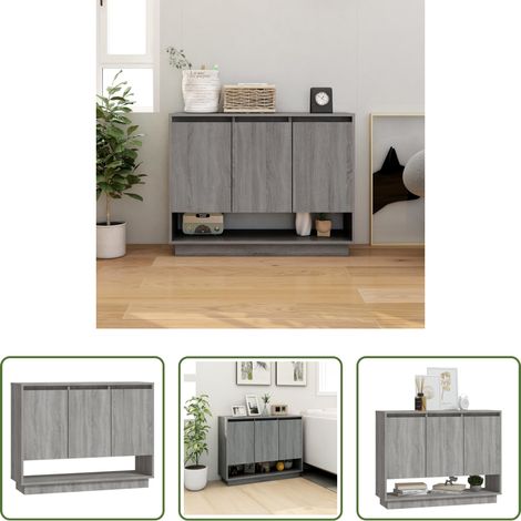 Armoire latérale - Buffet Sonoma gris 97x31x75 cm Bois d'ingénierie (1/5)