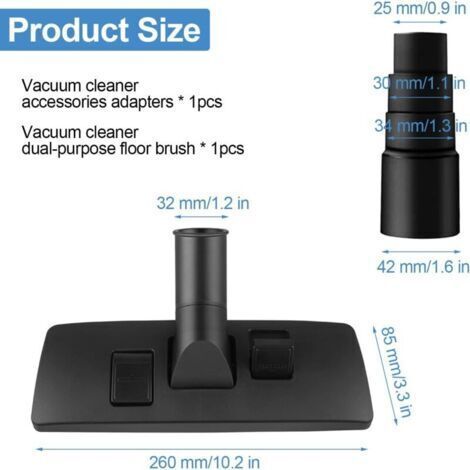Accessori aspirapolvere universali 32mm, adattatore compatibile Rowenta, Philips, per tappeti, kit di ricambio completo (1/4)