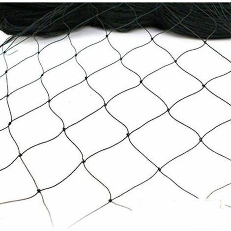 Rete anti-uccelli per la protezione di piante e alberi da giardino, 15x7,5 m, nera (1/3)
