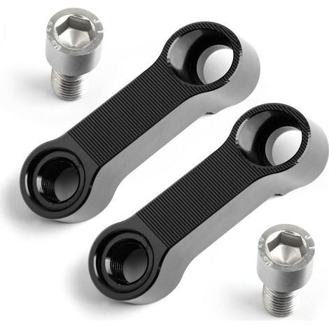 Rallonges de rétroviseur moto Adaptateur surélevé noir pour rétrovision (1/4)