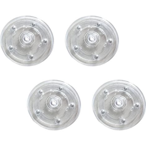 Juego de 4 rodamientos de acrílico transparente para plato giratorio, de 7,6 cm, con base giratoria Lazy Susan (1/5)