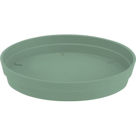 Soucoupe Ø 18,5 cm pour pot de fleur Toscane POP Ø 25 cm - Vert Laurier - EDA