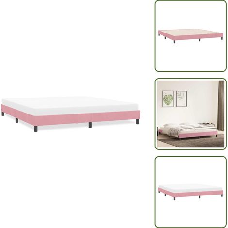 Bettgestell ohne Matratze Rosa 180x210 cm Samt - Bettgestell - Bettgestelle - Bettrahmen - Bett (1/5)