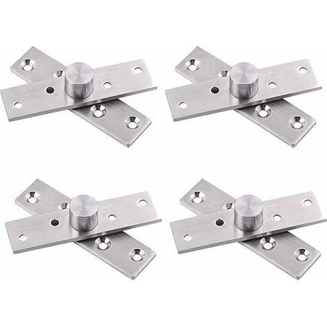 Charnières pivotantes invisibles 4 PCS – Acier inoxydable pour bois – Mécanisme à bille silencieux – Dimensions 75x17x20mm (1/4)