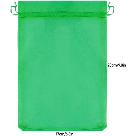 30 x 20cm 60 pièces Sac Protection Fruits Sacs Filets Protection des Grappes de Raisins Contre Les Oiseaux et Insectes Guêpes Frelons (Vert) (1/4)